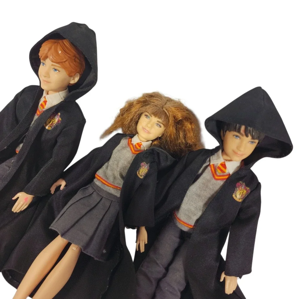 Harry Potter‎ Hermione Ron Harry Dolls Set Wizard Robes Hogwarts Lot